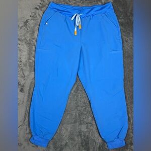 Figs High Waisted Yola Skinny Scrub Pants Technical Collection XL Petite Blue